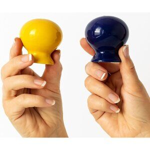 Fiesta CERAMIC Shaker Salt Pepper Daffodil Yellow Twilight Blue Fiestaware